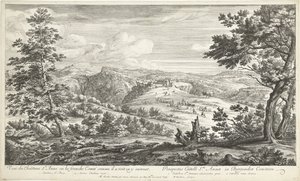 Gezicht op het kasteel van Sainte Anne door Adriaen Frans Boudewyns