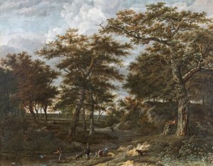 Landschap met jagers