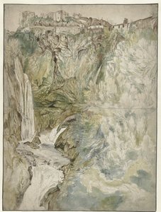 Gezicht op de Grote Waterval bij Tivoli
