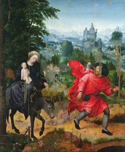 Vlucht naar Egypte door Adriaen Isenbrandt or Isenbrant