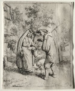 Man in gesprek met een vrouw