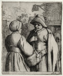 Man en vrouw in gesprek
