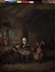 Dorpsmuzikanten door Adriaen Jansz. van Ostade