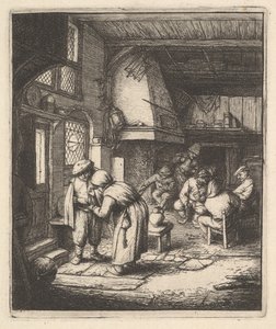 Boer die zijn rekening betaalt, 17e eeuw door Adriaen Jansz. van Ostade
