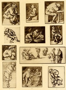 Pensketches van taveernescènes