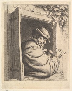 Roker bij het raam, 1610-85