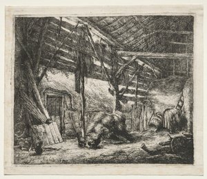 De Schuur, 1647 door Adriaen Jansz. van Ostade