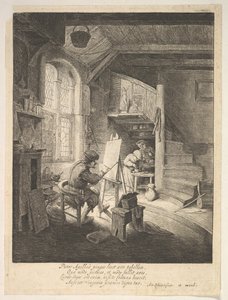 De schilder door Adriaen Jansz. van Ostade