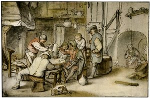 De muzikant door Adriaen Jansz. van Ostade