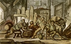 De boerenmuzikant in een dorpsherberg door Adriaen Jansz. van Ostade
