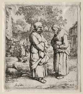 De twee roddelaars door Adriaen Jansz. van Ostade