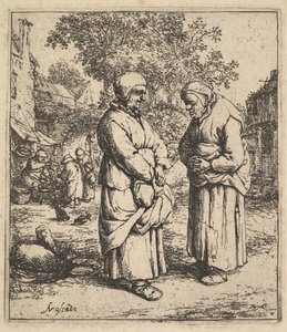 Twee roddelaars, 1610-85 door Adriaen Jansz. van Ostade