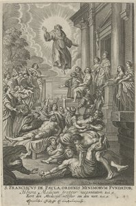 H. Franciscus van Paola geneest de zieken door Adriaen Lommelin