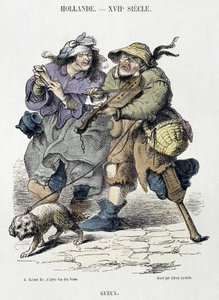 Gueux die straatmuziek spelen, Holland, 17e eeuw door Adriaen Pietersz van de (after) Venne