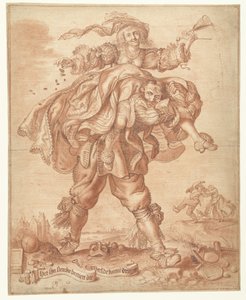 Het kost sterke benen om luxe te dragen door Adriaen Pietersz van de Venne
