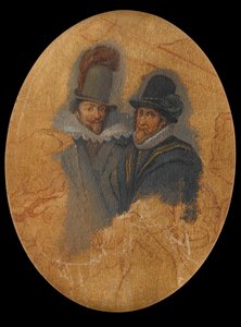 Portret van prinsen Maurits (1567-1625) en Frederik Hendrik (1584-1647)