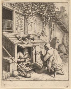 Schoenmaker door Adriaen van Ostade