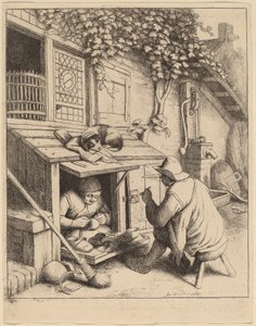 Schoenmaker door Adriaen van Ostade