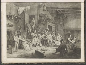 Dans in de herberg door Adriaen van Ostade