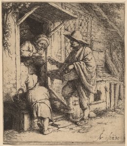 Brillenverkoper door Adriaen van Ostade