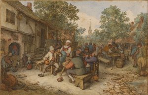 Boerenfeest in een stadsstraat