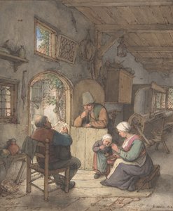 Het Nieuws Lezen in het Wevershuisje, 1673