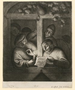 Zanger bij het raam door Adriaen van Ostade