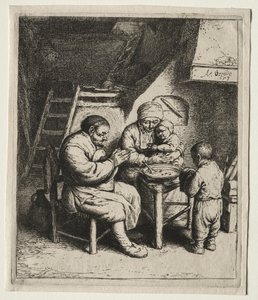 Dankgebed door Adriaen van Ostade