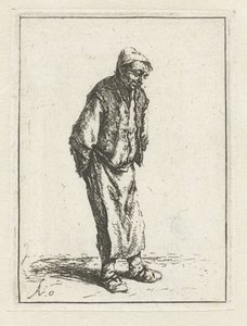 Staande boer met de handen op de rug De bedelaar met de handen op den rug door Adriaen van Ostade
