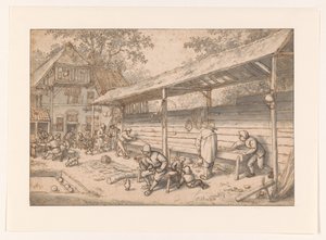 De klosbaan door Adriaen van Ostade