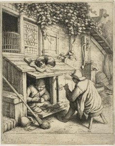 De schoenmaker door Adriaen van Ostade