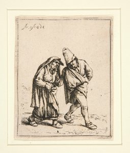 Het wandelende paar door Adriaen van Ostade