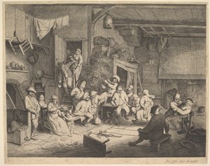 De Dans in de Herberg, 1652 door Adriaen van Ostade