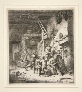 De familie door Adriaen van Ostade