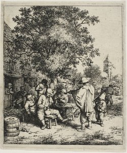 De Violist en de Draailierjongen door Adriaen van Ostade