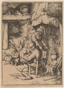 De pater familias door Adriaen van Ostade