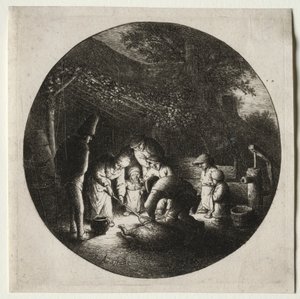 De varkensslachters door Adriaen van Ostade