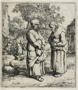De twee roddelaars door Adriaen van Ostade
