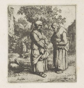 Twee oude vrouwen in gesprek