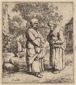 Twee Roddelaars door Adriaen van Ostade