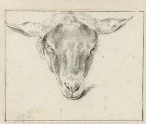 Schapenkop, van voren door Adriaen van de Velde (attributed to)