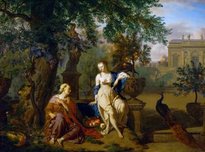 Duits: Vertumnus en Pomona Vertumnus en Pomona door Adriaen van de Velde