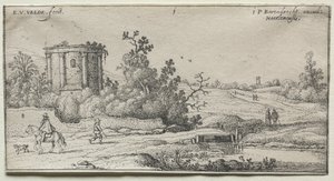 De Weg bij de Kleine Ronde Tempel door Adriaen van de Velde