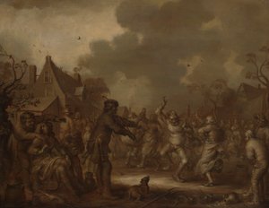 Boeren Dansen door Adriaen van de Venne