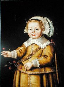 Portret van Anne Gibson als Kind door Adriaen van der Linde