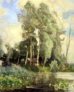 Een huisje aan de rivier