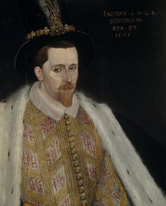 James VI en I 1566-1625, koning van Schotland, 1595