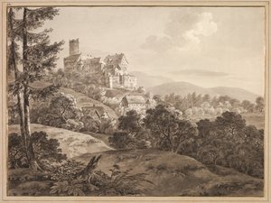Uitzicht op kasteel Gnandstein
