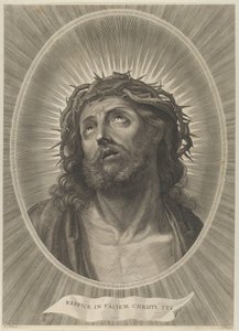 Hoofd van Christus met doornenkroon, in een ovaal frame, na Reni, ca. 1653-67