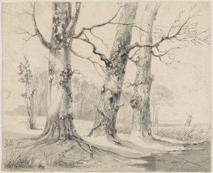 Winterlandschap door Adrianus Eversen
